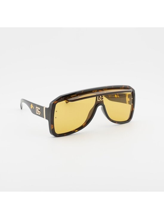 Dolce & Gabbana DG6205 612/85 Sunglasses Yellow Havana Square Frame main image 12